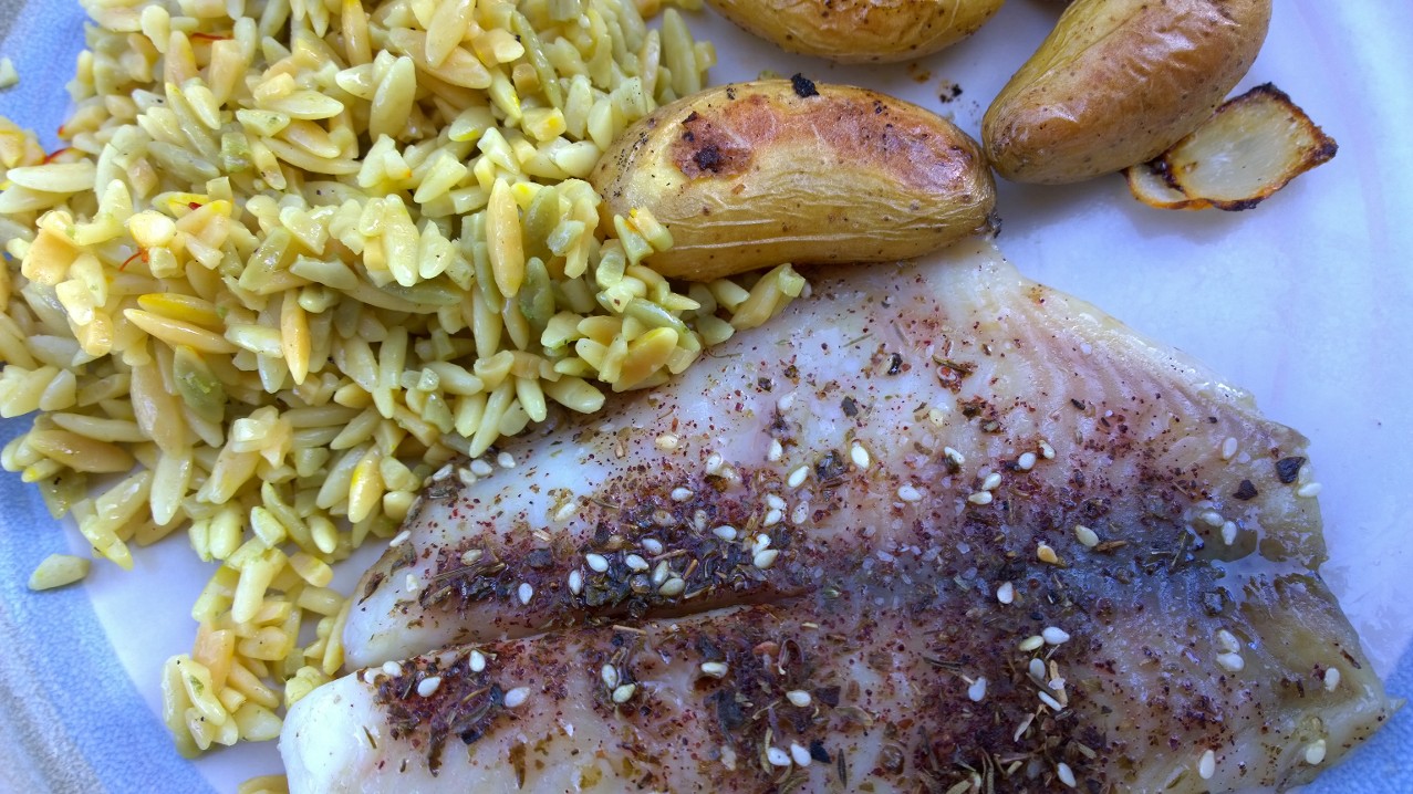 zaatar fish and rice